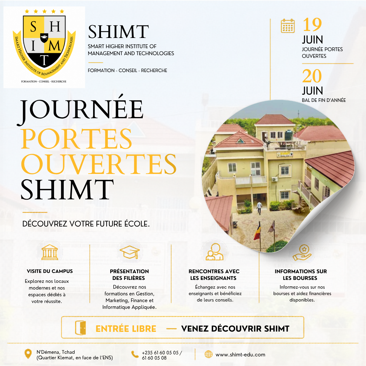 SHIMT Business School : La 3ᵉ Édition des Journées Portes Ouvertes et Bal de Fin d'Année Académique